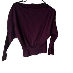 JONATHAN SIMKHAI Lavina Draped Off Shoulder Sweater Wool Blend XS Luxury $325‎